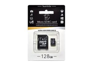 Карта пам'яті microSDHC (UHS-3) 128GB class 10 T&G (з адаптером)