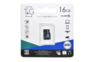 Карта пам'яті microSDHC (UHS-1) 16GB class 10 T&G (без адаптера)