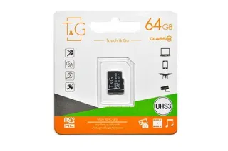 Карта пам'яті microSDHC (UHS-3) 64GB class 10 T&G (без адаптера)