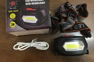 Налобний ліхтар із microUSB X-BALOG BL-203 (COB)