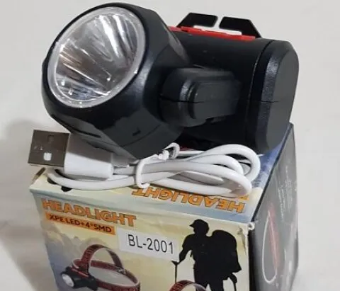 Налобний ліхтар із microUSB BL-2001 (XPE+4SMD)