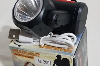 Налобний ліхтар із microUSB BL-2001 (XPE+4SMD)