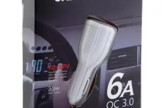 Автомобільне зарядне Quick Charge 6A (2USB QC3.0)