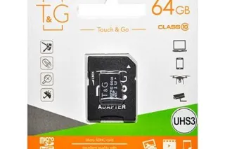 Карта пам'яті microSDXC (UHS-1) 64GB class 10 T&G (з адаптером)