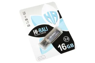Флешка 3.0 USB 16GB Hi-Rali Rocket срібло