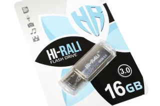 Флешка 3.0 USB 16GB Hi-Rali Rocket срібло