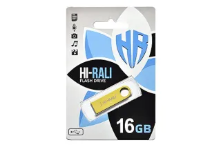 Флешка USB 16GB Hi-Rali Shuttle золото