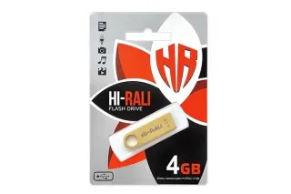 Флешка USB 4GB Hi-Rali Shuttle золото