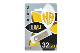 Флешка USB 32GB Hi-Rali Shuttle серый