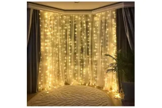 Гірлянда 320 LED теплий білий водоспад 3х2 м (від мережі)