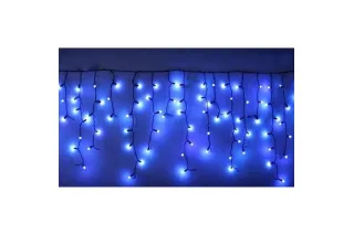 Гірлянда вулична 120 LED Синя Бахрома 5 метрів (від мережі зі з'єднувачами)