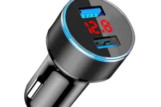 Автомобільне зарядне HZ HC7 з дисплеєм (2USB 3.1A)