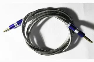 Шнур аукс 3.5m/m JACK 3.5 - JACK 3.5 (1 m) металл без упаковки
