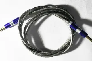 Шнур аукс 3.5m/m JACK 3.5 - JACK 3.5 (1 m) метал без упаковки