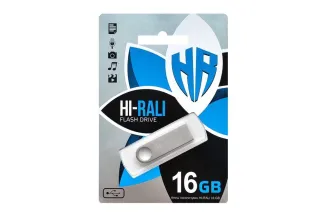 Флешка USB 16GB Hi-Rali Shuttle серебро