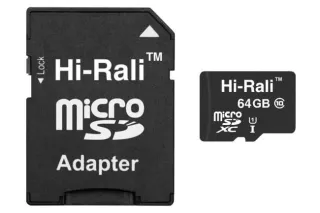 Карта пам'яті microSDHC (UHS-1) 64GB class 10 HI-RALI (з адаптером)