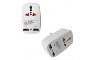 Переходник сетевой тройник 3216 (2USB)