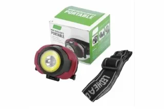 Фонарь налобный 1802 LED+COB (на батарейках AAA)