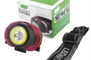 Ліхтар налобний 1802 LED+COB (на батарейках AAA)