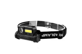 Налобный фонарь магнитный с microUSB BL-123 + датчик движения (XPE+COB)