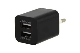 Мережеве зарядне 2100 без упаковки (2USB 1A)