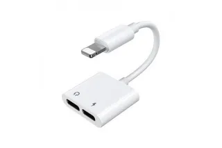 Переходник iPhone Lighting M to Lighting 2F J-008