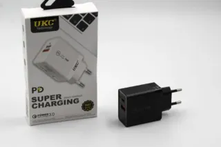 Мережевий зарядний PD SUPER CHARGING (1USB 1Type-C 2.4A)