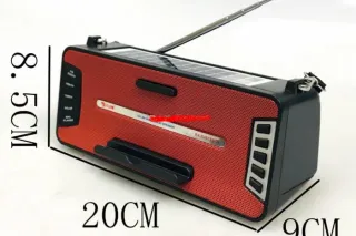 Портативна колонка з bluetooth GOLON RX-S2618BTS (ліхтарик + сонячна панель)