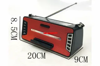 Портативна колонка з bluetooth GOLON RX-S2618BTS (ліхтарик + сонячна панель)
