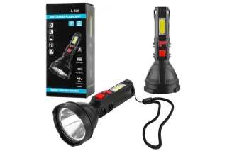 Ліхтарик ручний ліхтар із microUSB L-830 (1LED+COB)