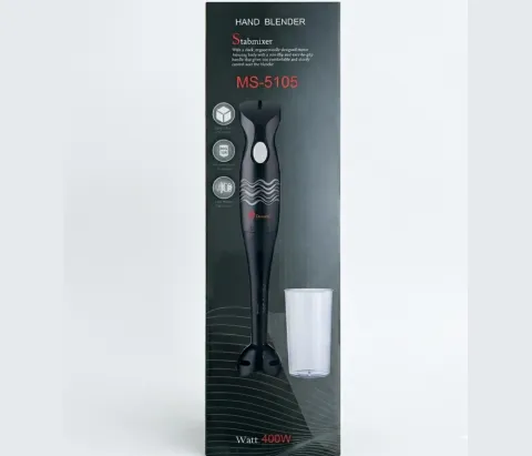 Блендер ручной пластик с чашей DOMOTEC MS-5105