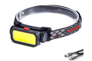 Светодиодный налобный фонарь BL-008 COB (Белый + Красный свет)