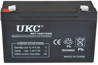 Акумулятор 6 Вольт 6V 10.0Ah UKC