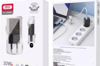 Мережеве зарядне зі шнуром Lighting XO CE05 (PD 30W QC 18W)