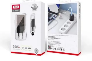 Мережеве зарядне зі шнуром Type-C XO CE05 (PD 30W QC 18W)