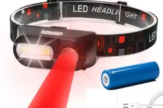 Налобний ліхтар із червоним світлом BL-1804 RED