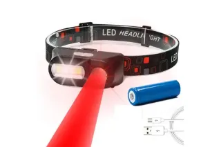 Налобный фонарь с красным светом BL-1804 RED