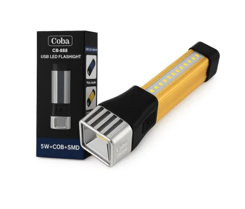 Ручний ліхтар COBA CB-888 (LED+COB)