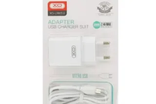 Мережне зарядне з кабелем microUSB XO L99 (1USB 2.4A)