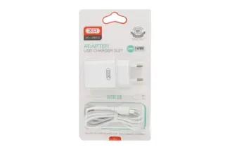 Мережне зарядне з кабелем microUSB XO L99 (1USB 2.4A)