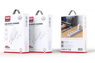 Мережевий зарядний кабель Lightning XO CE10 (1USB-C PD 65W)