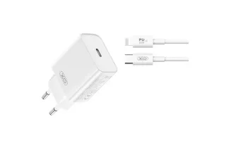 Мережевий зарядний кабель Lightning XO CE15 (PD20W USB-C)