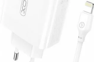 Мережевий зарядний кабель Lightning XO L100 (QC3.0+3USB 2.4A)