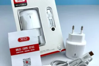 Мережевий зарядний кабель Type-C to Type-C XO L113 PD20W