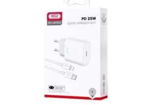 Мережеве зарядне з кабелем Lightning XO L91 (25W PD)