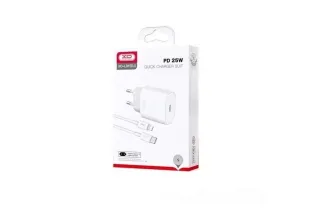 Мережеве зарядне з кабелем Lightning XO L91 (25W PD)