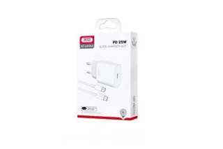 Мережевий зарядний кабель Type-C XO L91 (25W PD)