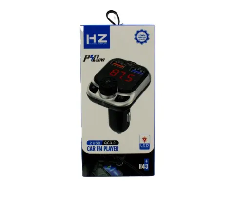 ФМ модулятор з bluetooth HZ H43 (1TYPE-C 1USB)