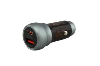 Автомобильное зарядное с кабелем Type-C C-01 (QC3.0 + PD 38W)