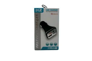 Автомобильное зарядное с кабелем Type-C HZ HC13 (2Type-C 1USB)